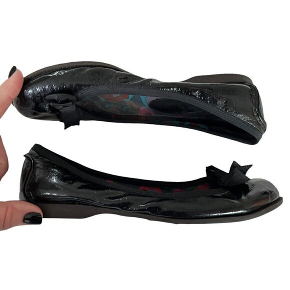 Marc By Marc Jacobs Black Patent Leather Ballet Flats w/ Grosgrain Bow 37.5 US 7 - Picture 10 of 10